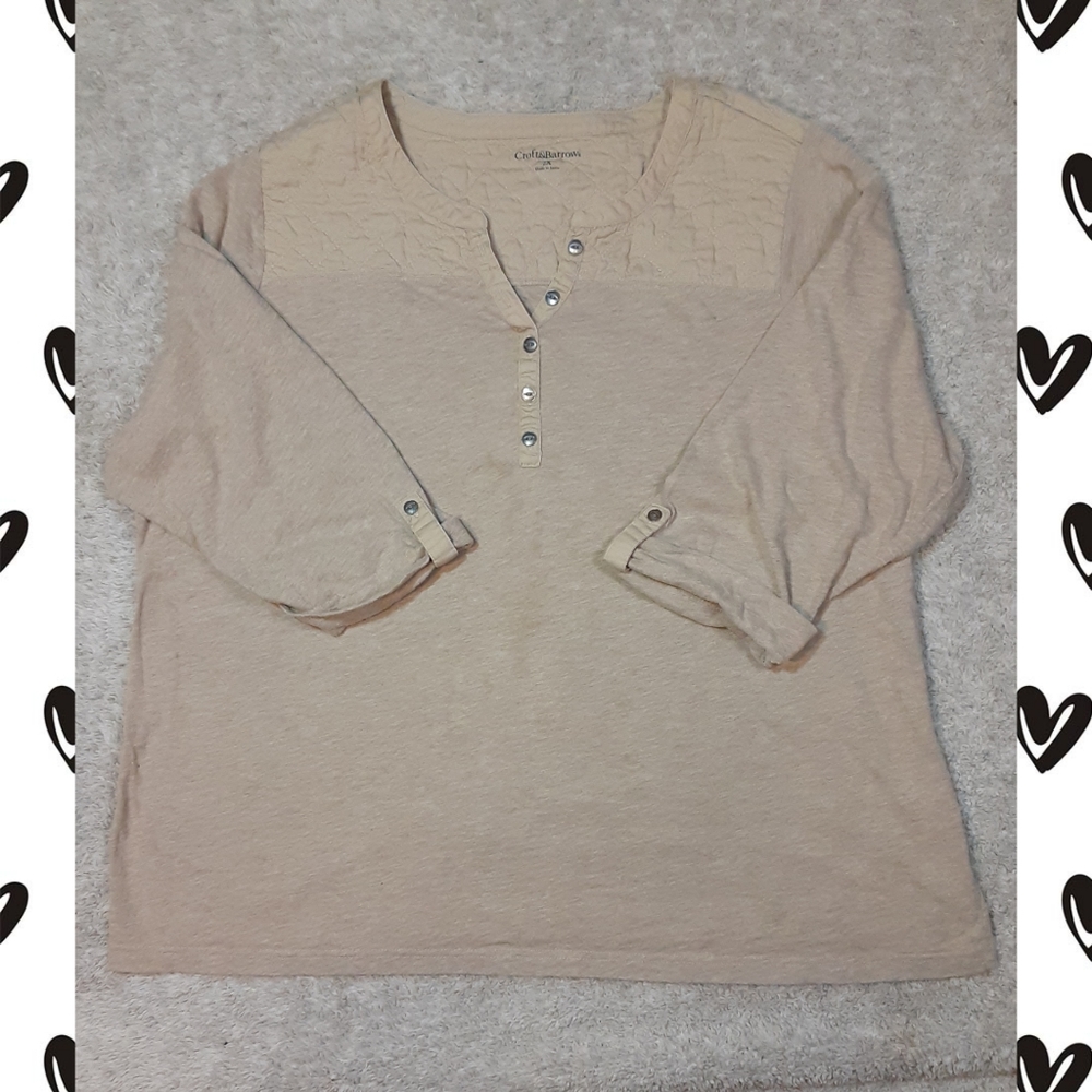 Croft & Barrow top with 3/4 length sleeves 2X